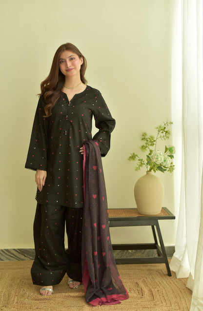SOHA Embroidered 3PC Plazo Suit