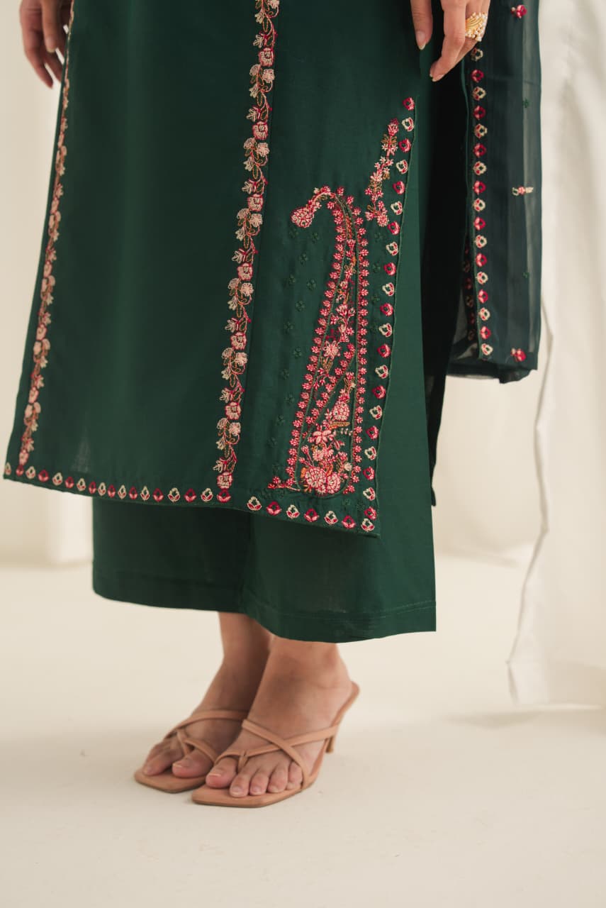 SOHA Embroidered 3PC Plazo Suit