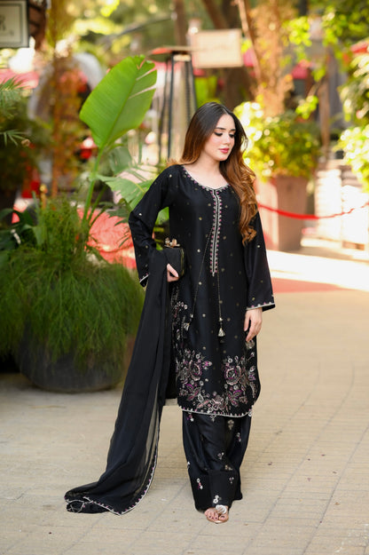 ZARQA Embroidered 3PC Farshi Suit