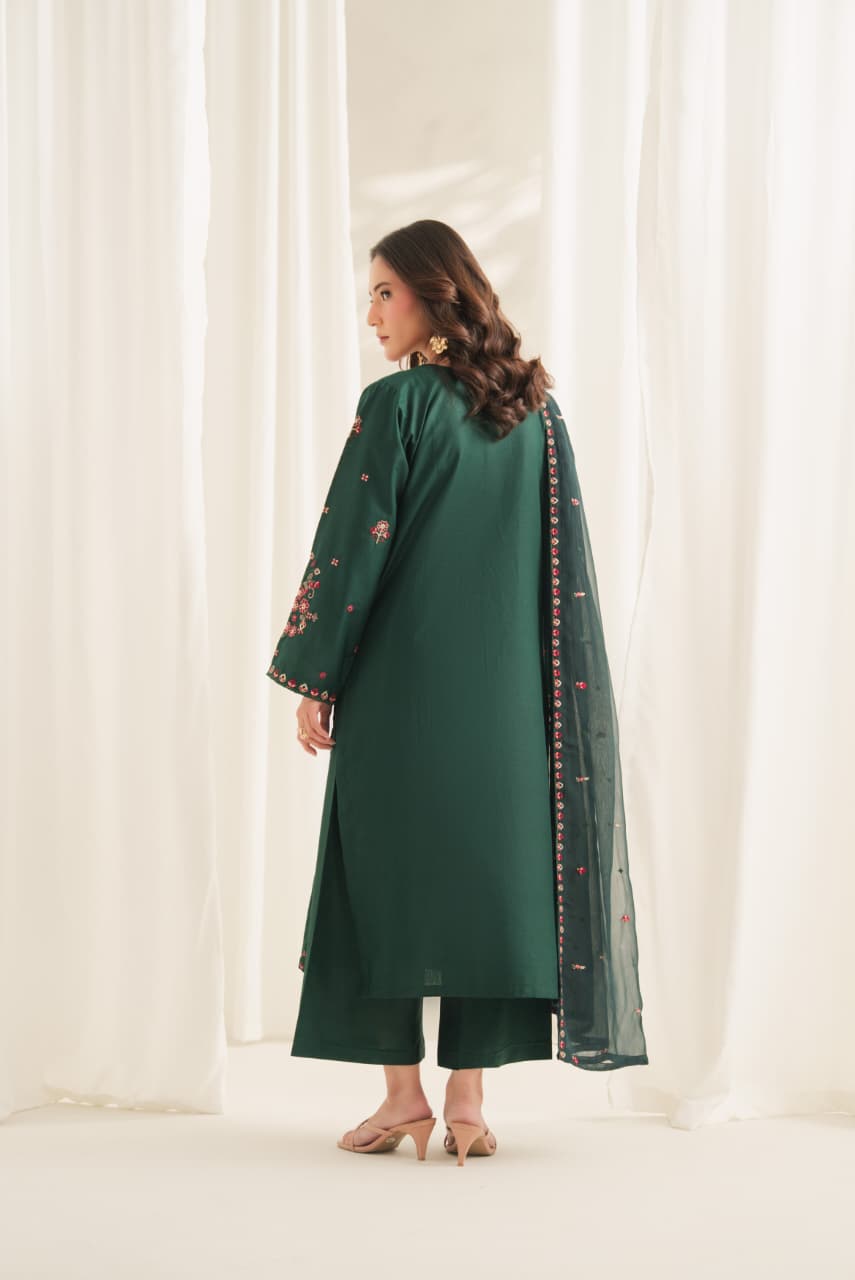 SOHA Embroidered 3PC Plazo Suit