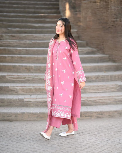 NAZNEEN Embroidered 3PC Lawn Suit