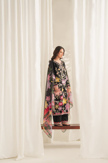 ISHQ Embroidered 3PC Plazo Suit