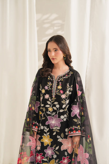 ISHQ Embroidered 3PC Plazo Suit