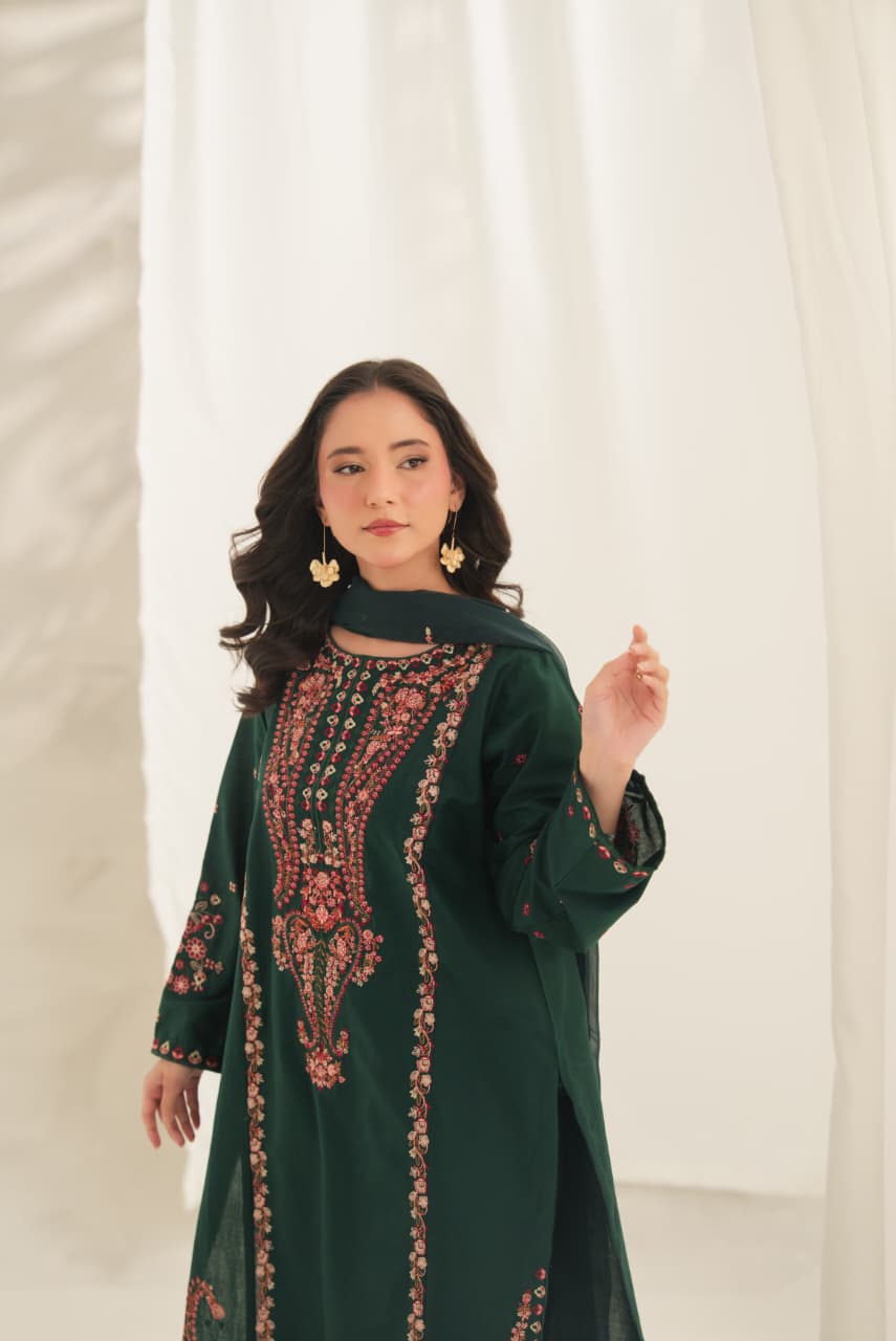 SOHA Embroidered 3PC Plazo Suit