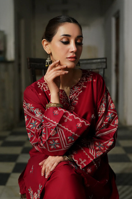 ROYAL PRET 3PC - EMBROIDERED LAWN DRESS