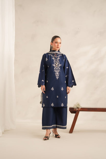 GUL-E-JAN EMBROIDERED 3PC (PLAZO)
