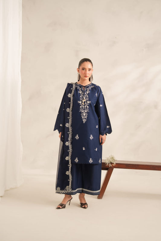 GUL-E-JAN EMBROIDERED 3PC (PLAZO)