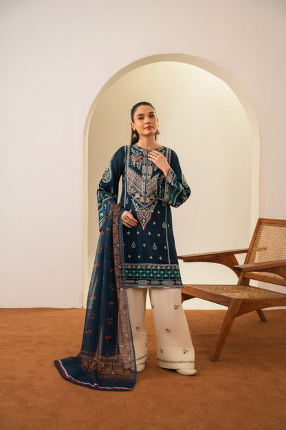 SAJJAL EMBROIDERED 3PC (FARSHI)