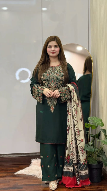 BLACK SAPPHIRE EMBROIDERED 3PC