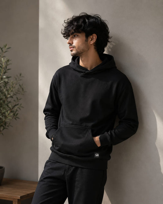 Men's Black Pullover Hoodie
