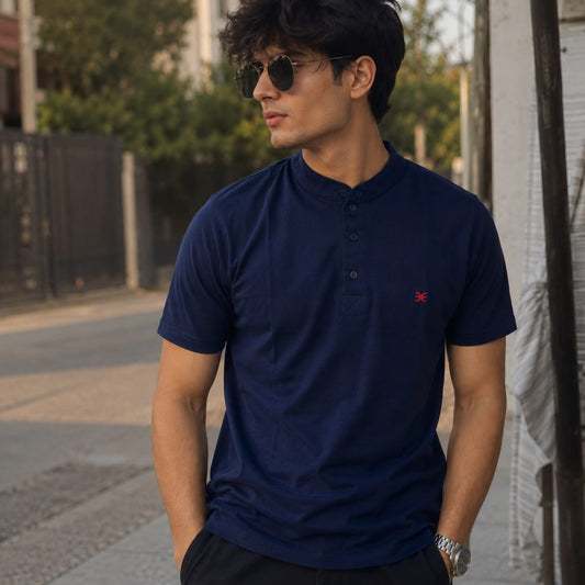 Men's Navy Relaxed Polo Shirt
