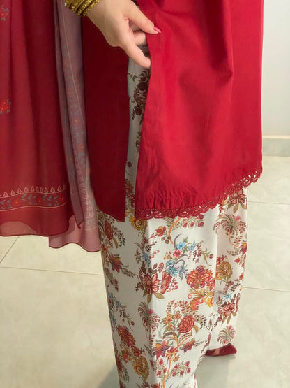 KESAR EMBROIDERED 3PC (FARSHI)