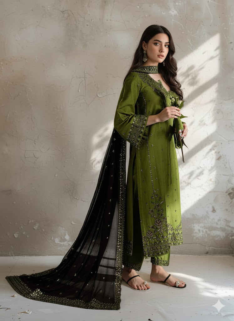 MAYAL EMBROIDERY 3PC