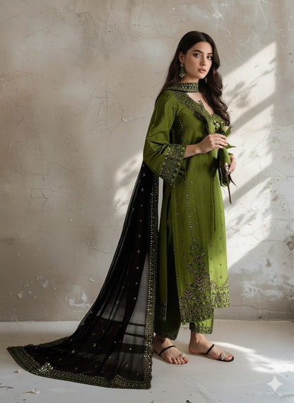 MAYAL EMBROIDERY 3PC