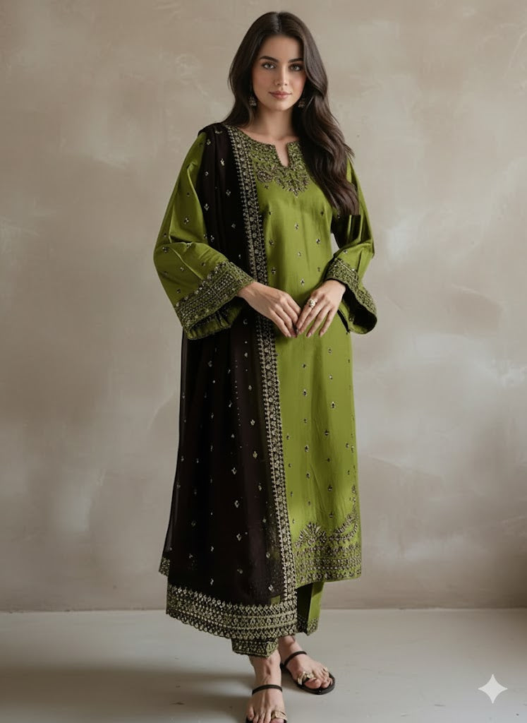 MAYAL EMBROIDERY 3PC