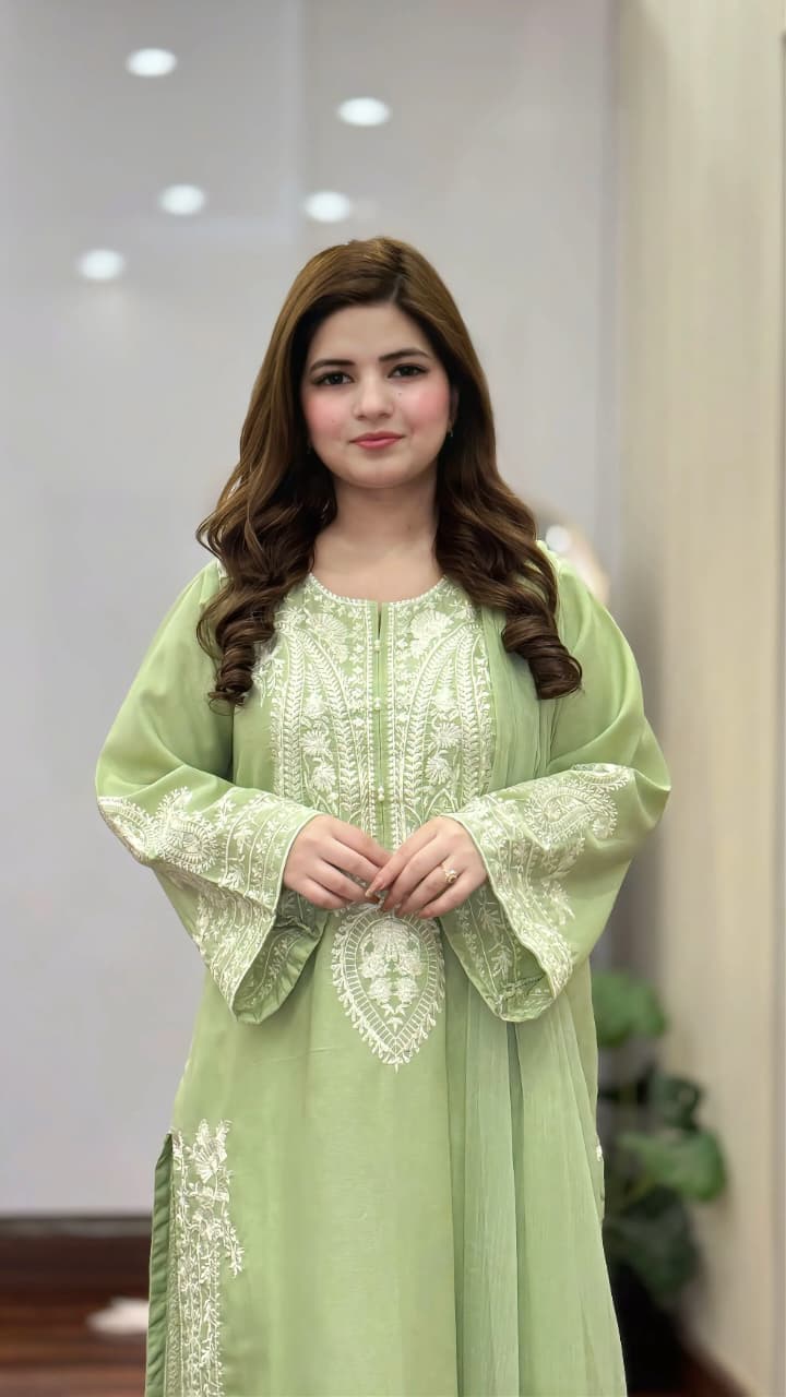PISTA SAPPHIRE EMBROIDERED 3PC